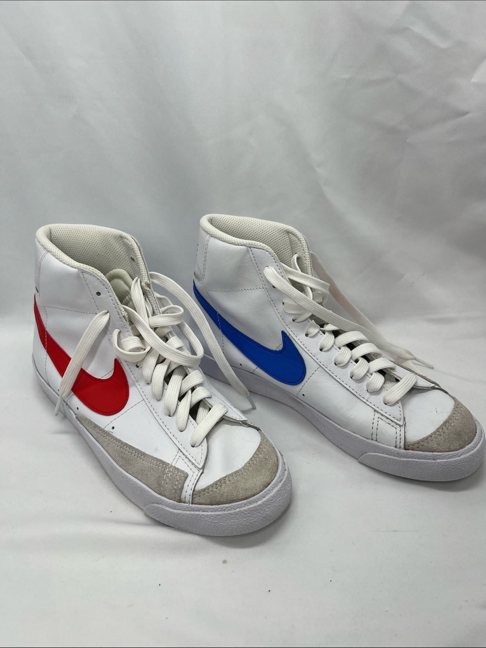 Nike Blazer Mid '77 Retro Red White Blue Colorway Leather Sneakers